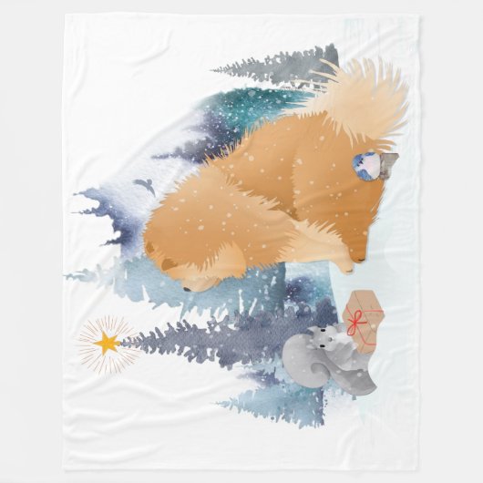 PEACE Chow Dog Fleecedecke (Vorderseite)