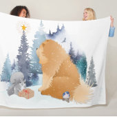 PEACE Chow Dog Fleecedecke