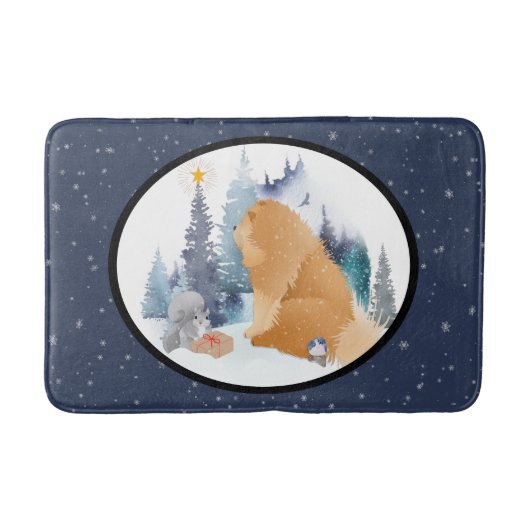 PEACE Chow holiday MEDIUM crate/bath matte (Vorderseite)