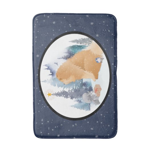 PEACE Chow holiday MEDIUM crate/bath matte (Vorderseite Vertikal)