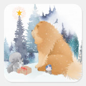 PEACE Chow Hund 2 Größen Aufkleber (Vorderseite)