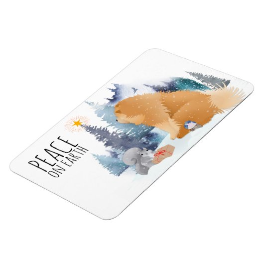 PEACE Chow Hund Ferien Foto Magnet (Linke Seite)