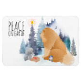 PEACE Chow Hund Ferien Foto Magnet (Horizontal)