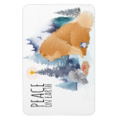 PEACE Chow Hund Ferien Foto Magnet (Vertikal)