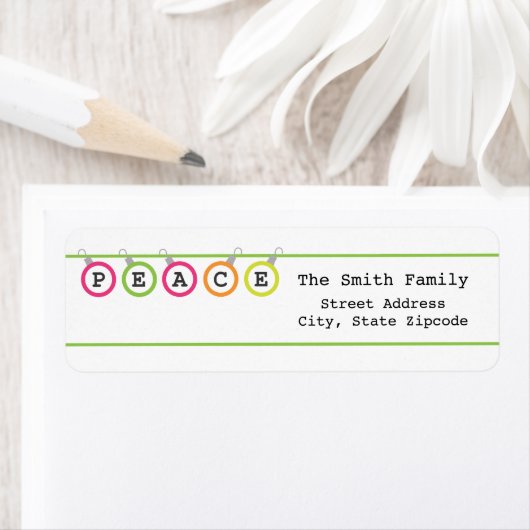 Peace Christmas Address Label (Insitu)