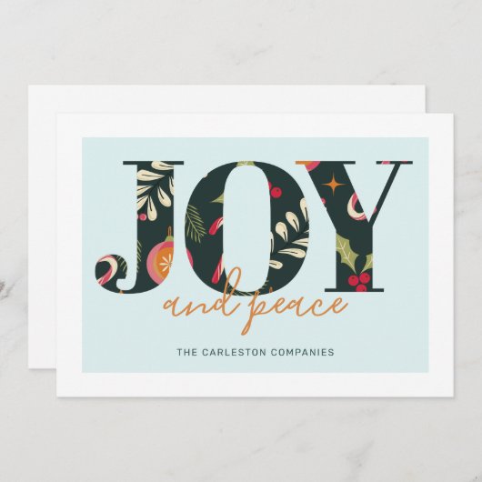 Peace Christmas Card Einladung (Vorne/Hinten)