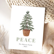 Peace Christmas Evergreen Treff Simple
