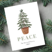Peace Christmas Evergreen Treff Simple