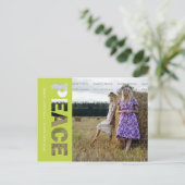 Peace Christmas Foto Postcard Feiertagspostkarte (Stehend Vorderseite)