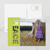 Peace Christmas Foto Postcard Feiertagspostkarte (Vorne/Hinten)