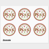 Peace Christmas Geschenke Stickers (Blatt)