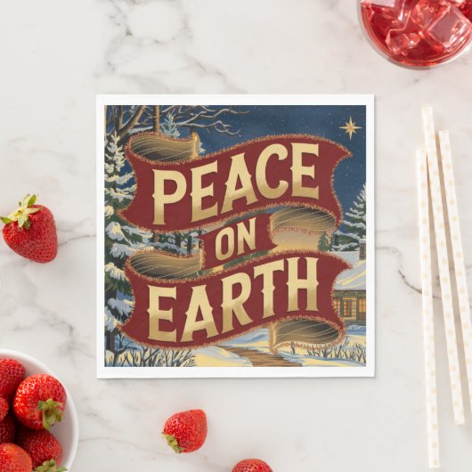 Peace Christmas Napkin Serviette (Beispiel)