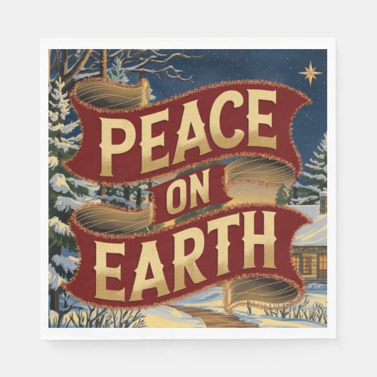 Peace Christmas Napkin Serviette (Vorderseite)