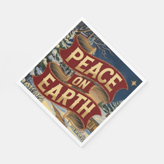 Peace Christmas Napkin Serviette (Ecke)