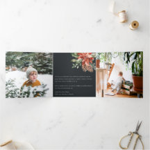 Peace Christmas Poinsettia Navy Black Pine 3 Foto