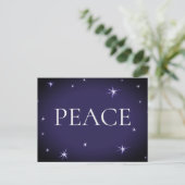 PEACE Christmas Postkarte (Stehend Vorderseite)