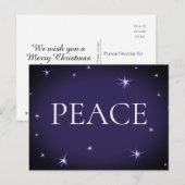 PEACE Christmas Postkarte (Vorne/Hinten)