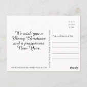 PEACE Christmas Postkarte (Rückseite)