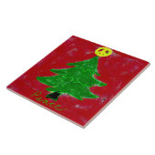 Peace Christmas Tree Abstrakt Art Fliese (Seite)