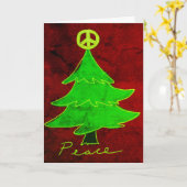 Peace Christmas Tree Abstrakt Art Karte (Gelbe Blume)