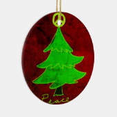 Peace Christmas Tree Abstrakt Art Keramik Ornament (Rechts)