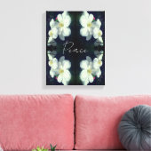 Peace Clematics Blume Abstrakt Inspiration Leinwanddruck (Insitu (Wohnzimmer))