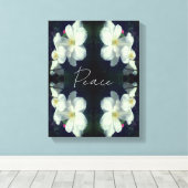 Peace Clematics Blume Abstrakt Inspiration Leinwanddruck (Insitu (Holzboden))