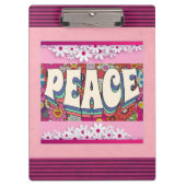 Peace Clipboard Klemmbrett (Vorderseite)