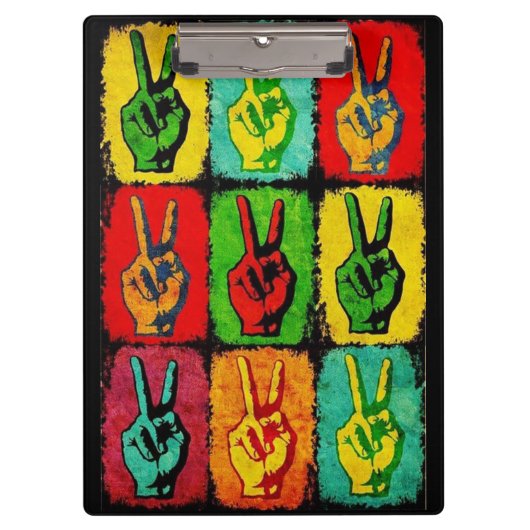 Peace Clipboard Klemmbrett (Vorderseite)