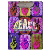 Peace Clipboard Klemmbrett (Vorderseite)