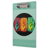 Peace Clipboard Klemmbrett (Links)