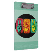 Peace Clipboard Klemmbrett (Rechts)