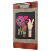 Peace Clipboard Klemmbrett (Links)