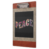 Peace Clipboard Klemmbrett (Links)