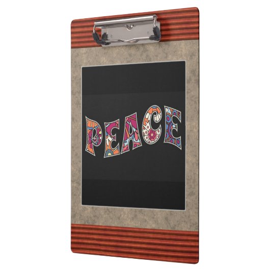 Peace Clipboard Klemmbrett (Links)