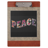 Peace Clipboard Klemmbrett (Vorderseite)