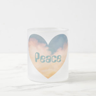 Peace Clouds Heart Mattglastasse