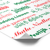 Peace Coexisty Frohe Weihnachten viele Sprachen Poster (Ecke)