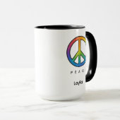 Peace Colorful Unisex Tasse (VorderseiteRechts)