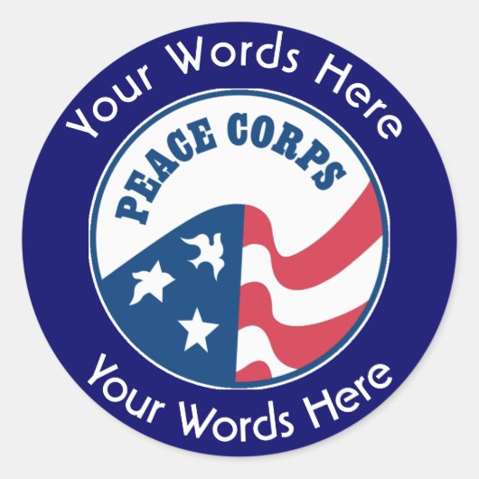 Peace Corps Custom Aufkleber (Vorderseite)