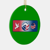 Peace Corps Dove Custom Keramikornament (Rechts)