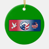 Peace Corps Dove Custom Keramikornament (Vorne)