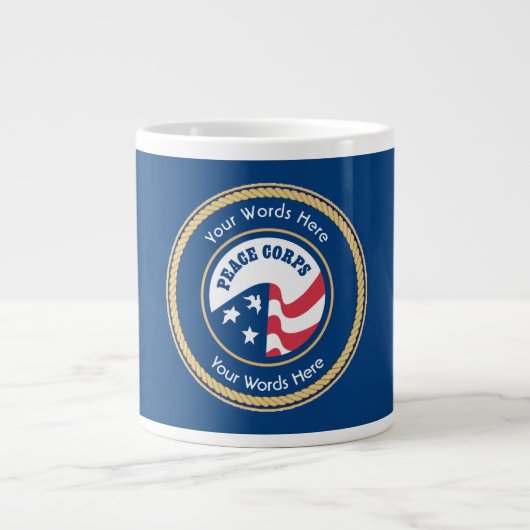 Peace Corps Universal Rope Shield Jumbo-Tasse (Vorderseite)