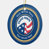 Peace Corps Universal Rope Shield Keramik Ornament (Links)