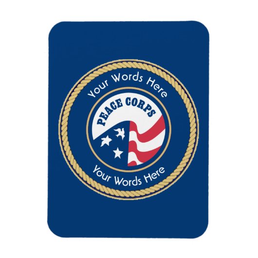 Peace Corps Universal Rope Shield Magnet (Vertikal)