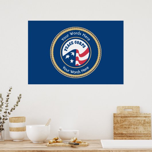 Peace Corps Universal Rope Shield Poster (Küche)