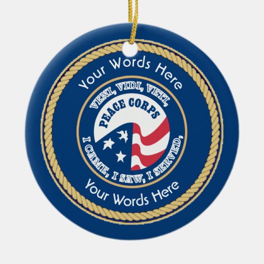 Peace Corps VVV Universal Shield Keramikornament (Vorne)
