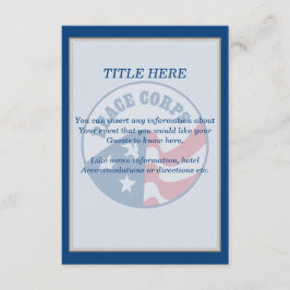 Peace Corps Wedding Card Begleitkarte