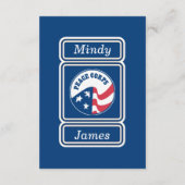 Peace Corps Wedding Card Begleitkarte (Rückseite)