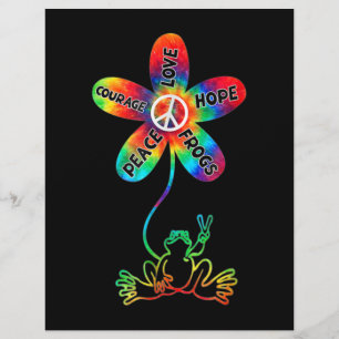 Peace Courage Liebe Hope Frogs Hippie Flyer